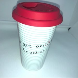 Sonoma Ceramic Coffee Mug A+ Teacher with Lid‎
